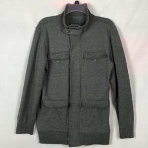 Civil Society We the People Charcoal Sweater w/Zipper and Buttons w/Loop -Medium